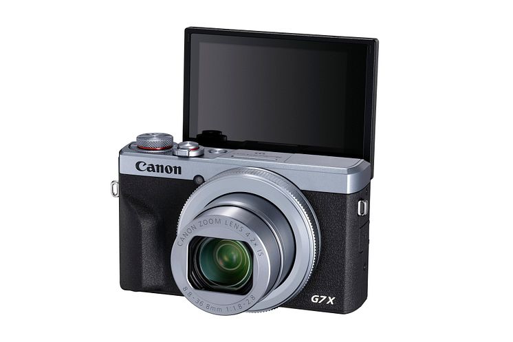 PowerShot G7 X Mark III LCD Up SILVER FSL