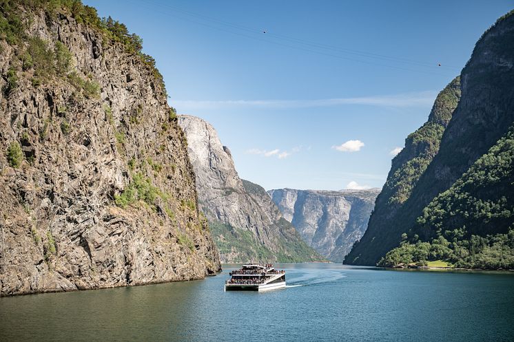 Frå Future of The Fjords har ein orkesterplass til det som skjer.