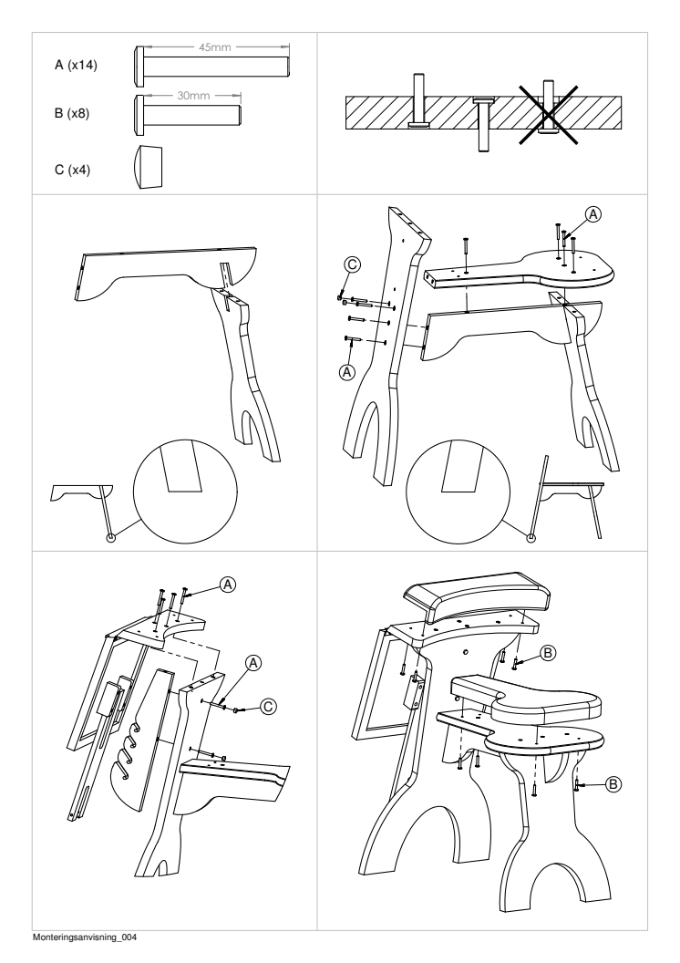 Instruktioner hur Du sätter ihop Linnés Plugghäst