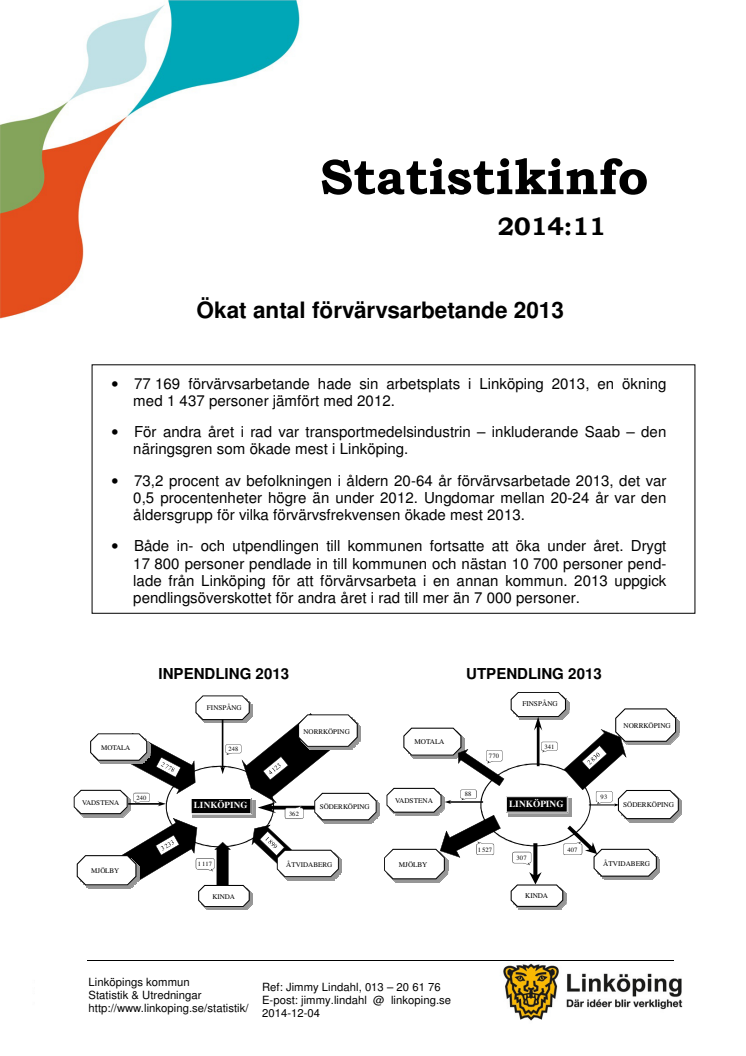 Förvärvsarbetande 2013 rapport