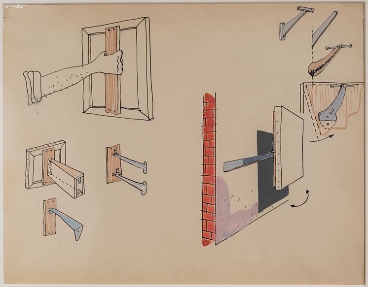 Studie för visning av konstverk, 1942