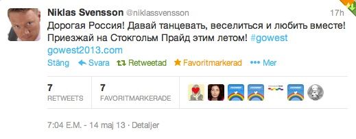 Niklas Svensson, journalist, twittrar om #GOWEST
