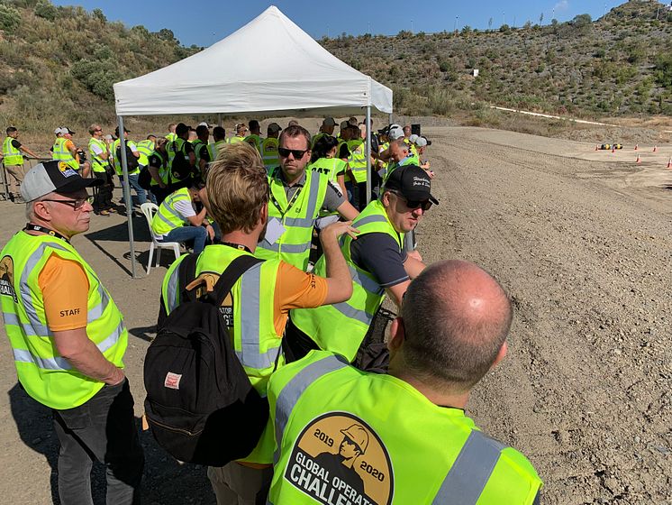 Caterpillar Operator Challenge 2019, europafinalen. Svenska teamet.