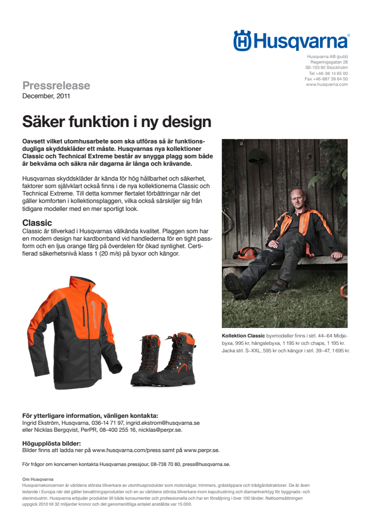 Säker funktion i ny design