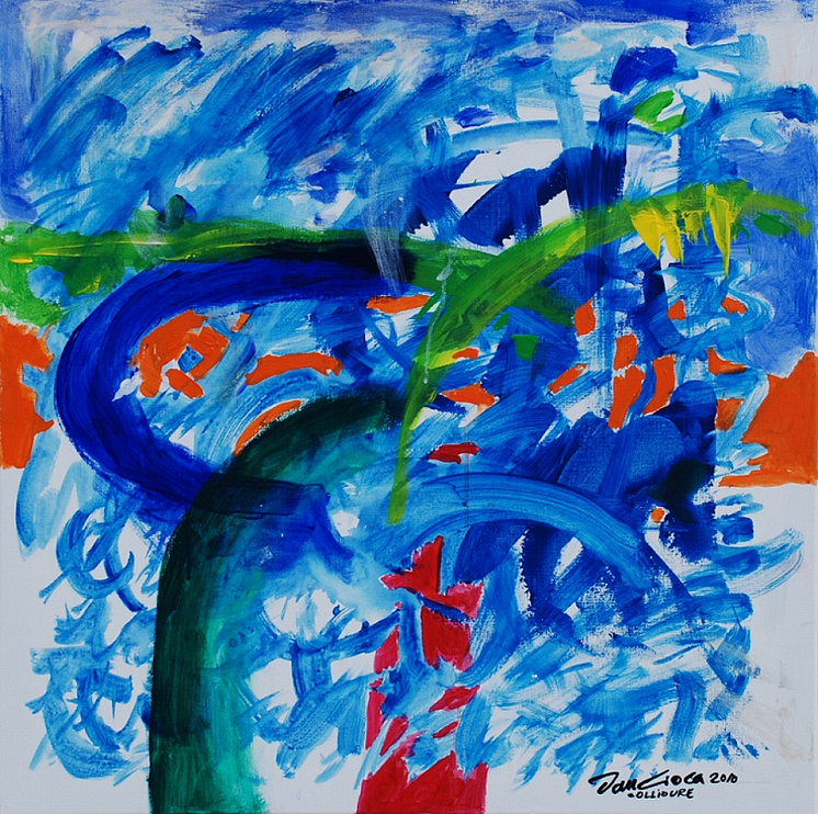 Dan Cioca-la-mediterannee-aux-poisons-rouges-2010-acrylique-sur-toile-80-x-80-cm.png