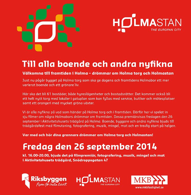 Inbjudan Holmafesten