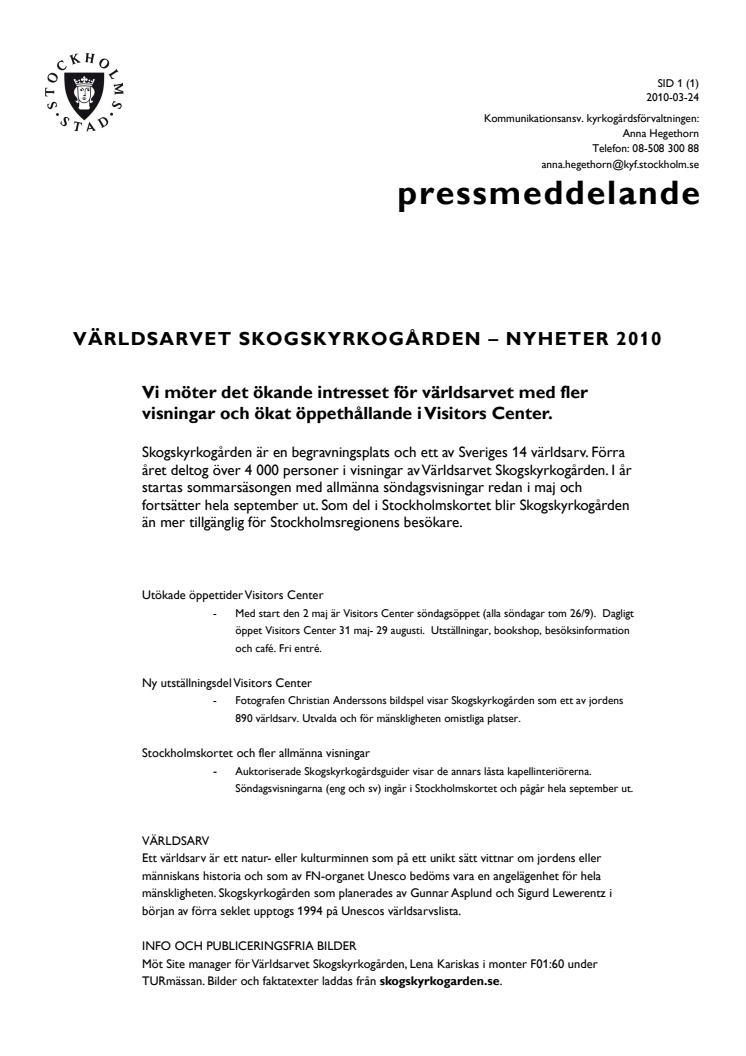 VÄRLDSARVET SKOGSKYRKOGÅRDEN