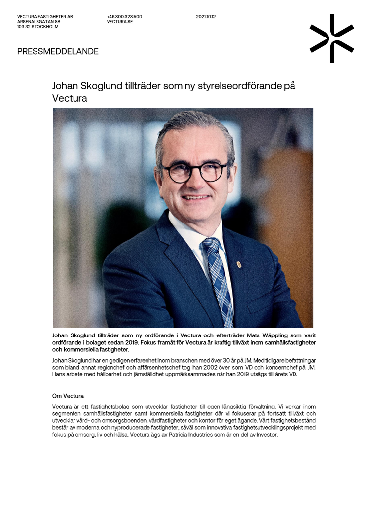 Pressmeddelande_Johan Skoglund tillträder som ny styrelseordförande på Vectura.pdf