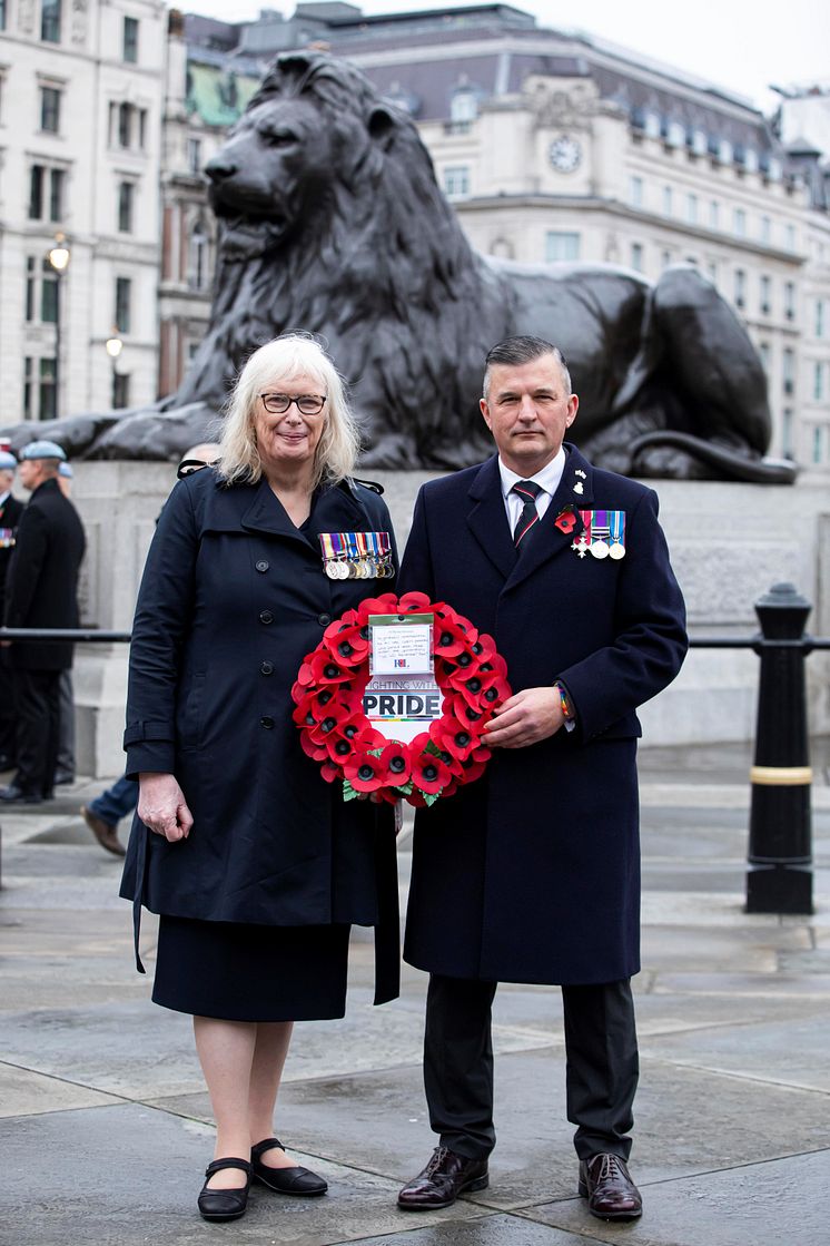 Craig and Caroline with wreath