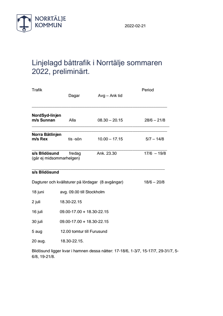 Båttrafik till och från Norrtälje sommaren 2022 (Prel).pdf
