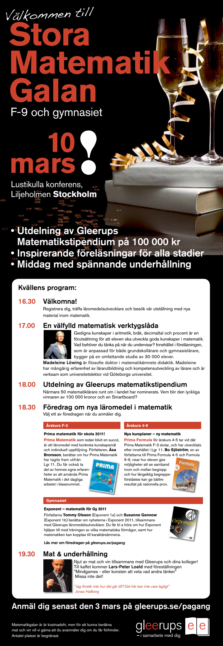 Tio kandidater till Gleerups matematikstipendium