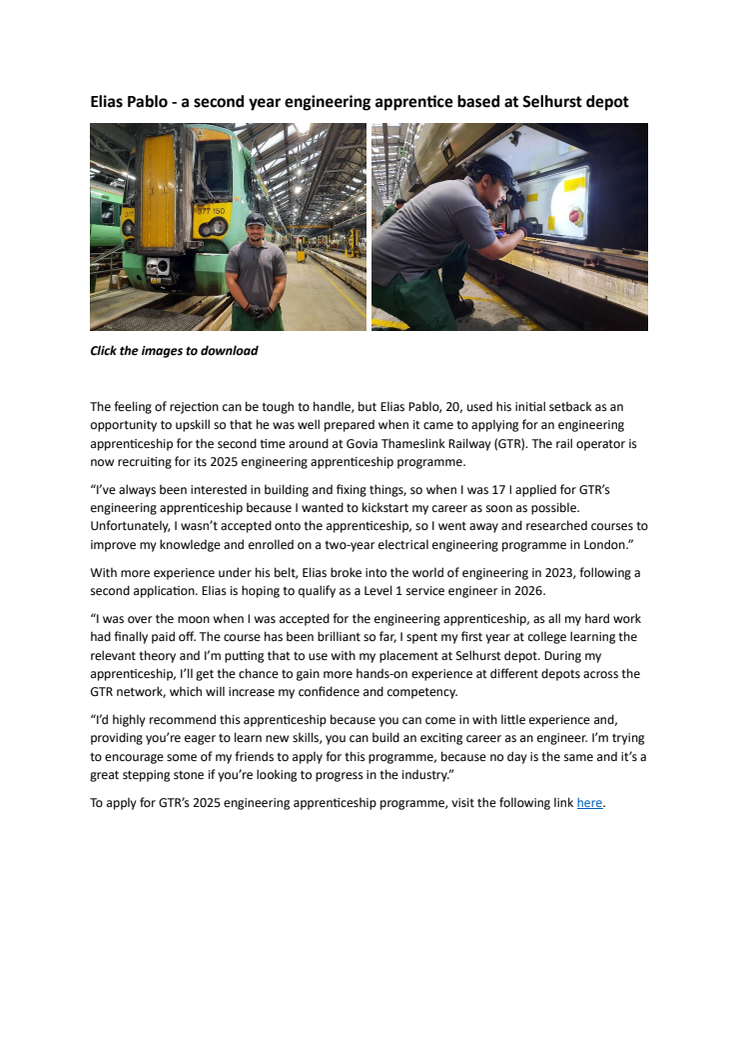 Elias Pablo - engineering apprenticeships 