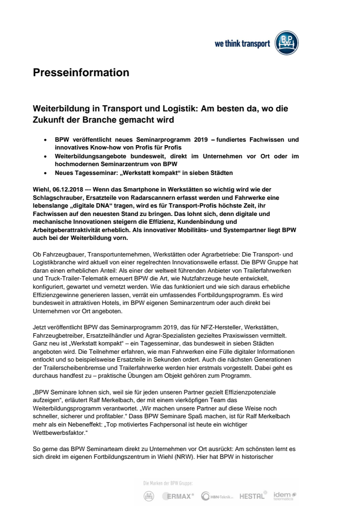 Weiterbildung in Transport und Logistik: Am besten da, wo die Zukunft der Branche gemacht wird 