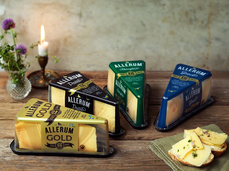 Skånemejerier utökar nu sitt sortiment av långlagrade ostar med ”Allerum Gold”.