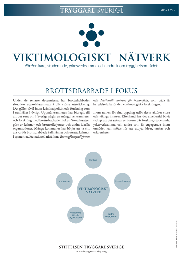 Broschyr Viktimologiskt Nätverk