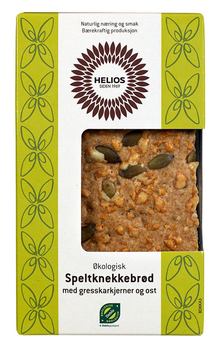 Helios speltknekkebrød med gresskarkjerner økologisk 200 g
