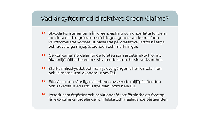 Nya EU-direktivet Green Claims