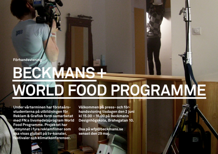 Beckmans Designhögskola + The United Nations World Food Programme