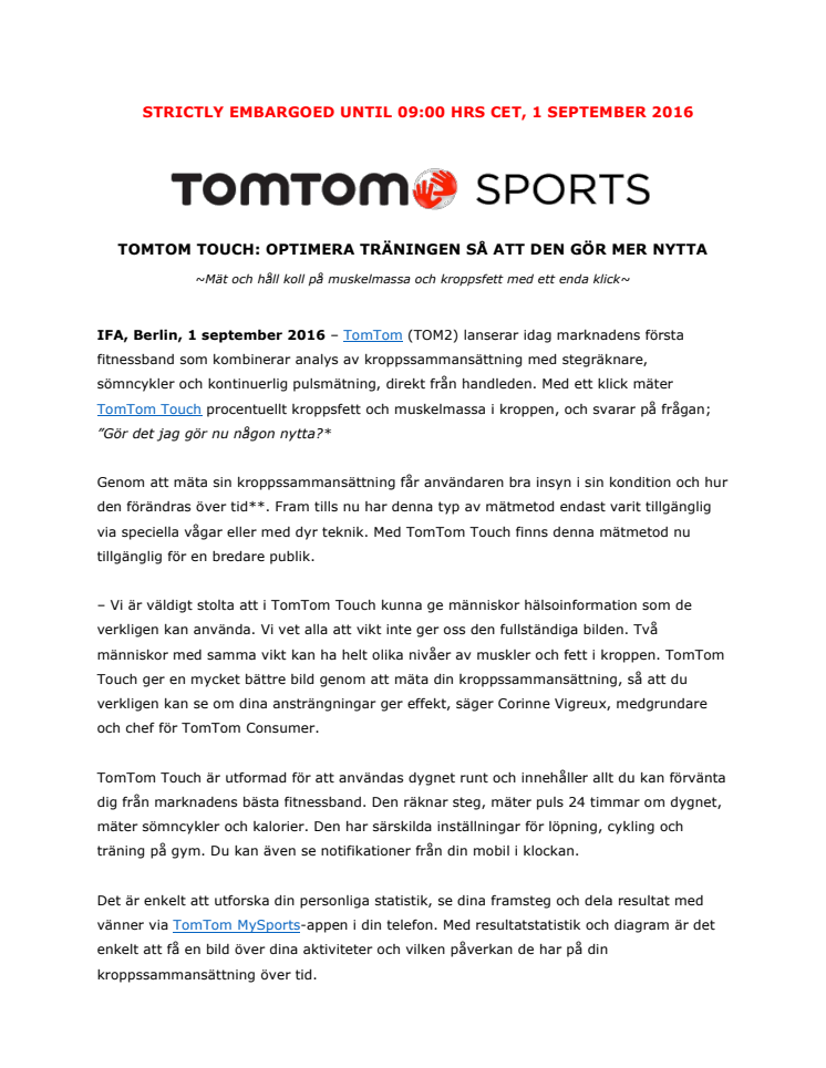 TomTom Touch: Optimera träningen så att den gör mer nytta