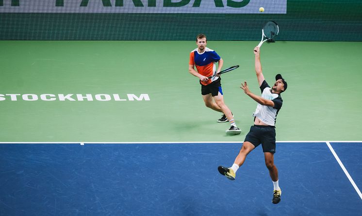 Andrey Golubev and Denys Molchanov at the BNP Paribas Nordic Open 2023