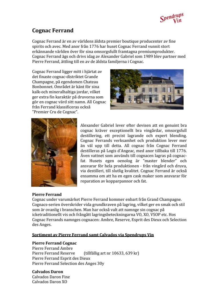 Cognac Ferrand 
