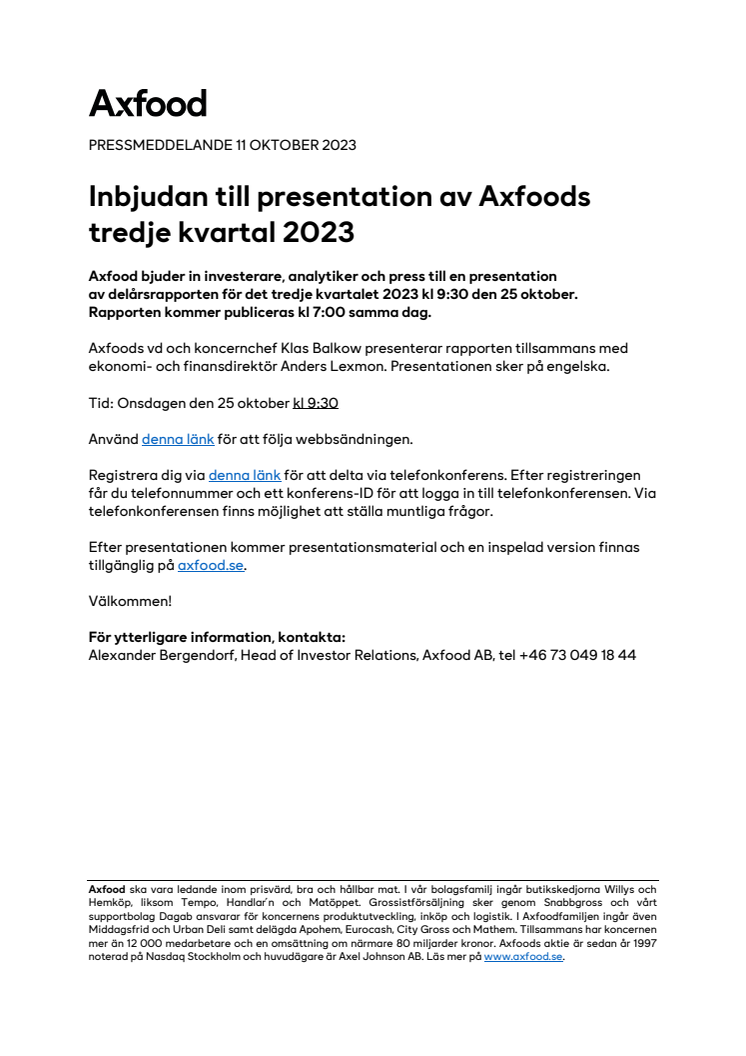 Inbjudan till presentation av Axfoods.pdf