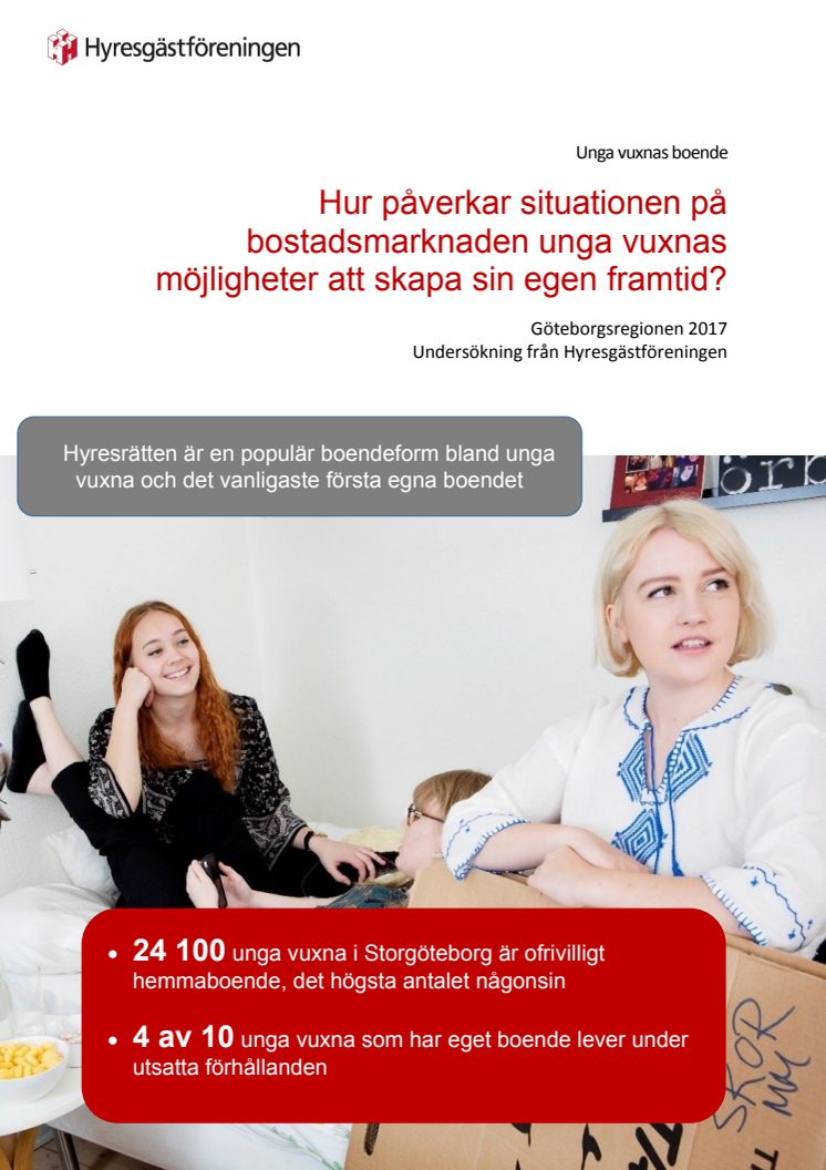 Hur bor unga vuxna - hur vill de bo? Göteborgsregionen 2017
