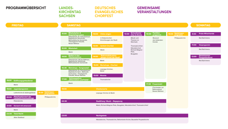 27. bis 29. Juni in Leipzig: Deutsches Evangelisches Chorfest und Landeskirchentag Sachsen