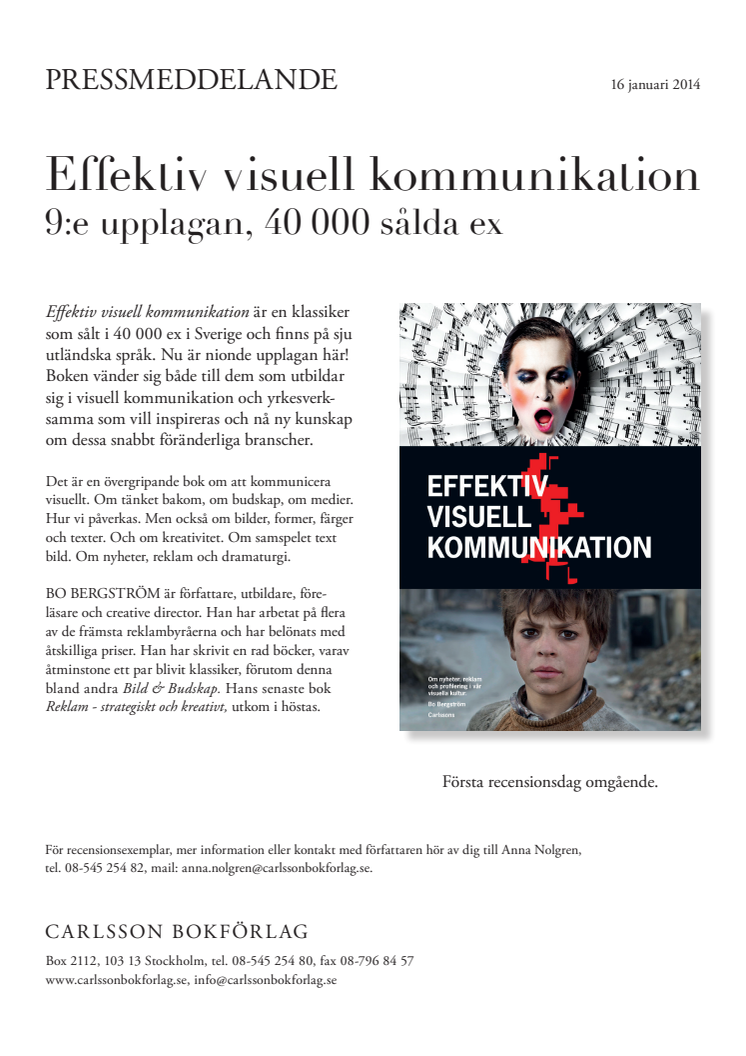 "Effektiv visuell kommunikation" - klassiker nu i 9:e upplagan