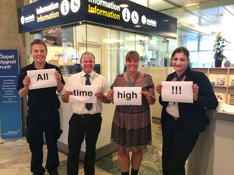 ”All time high” för flygtrafiken på Landvetter i juni