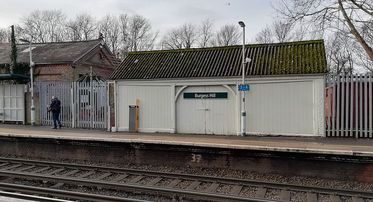 Burgess Hill station's old barn before conversion