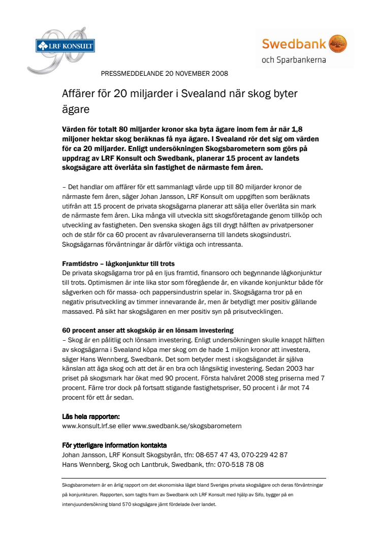 Skogsbarometern – Svealand