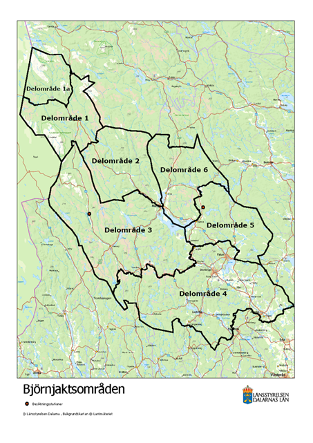 Karta Björnjaktsområden