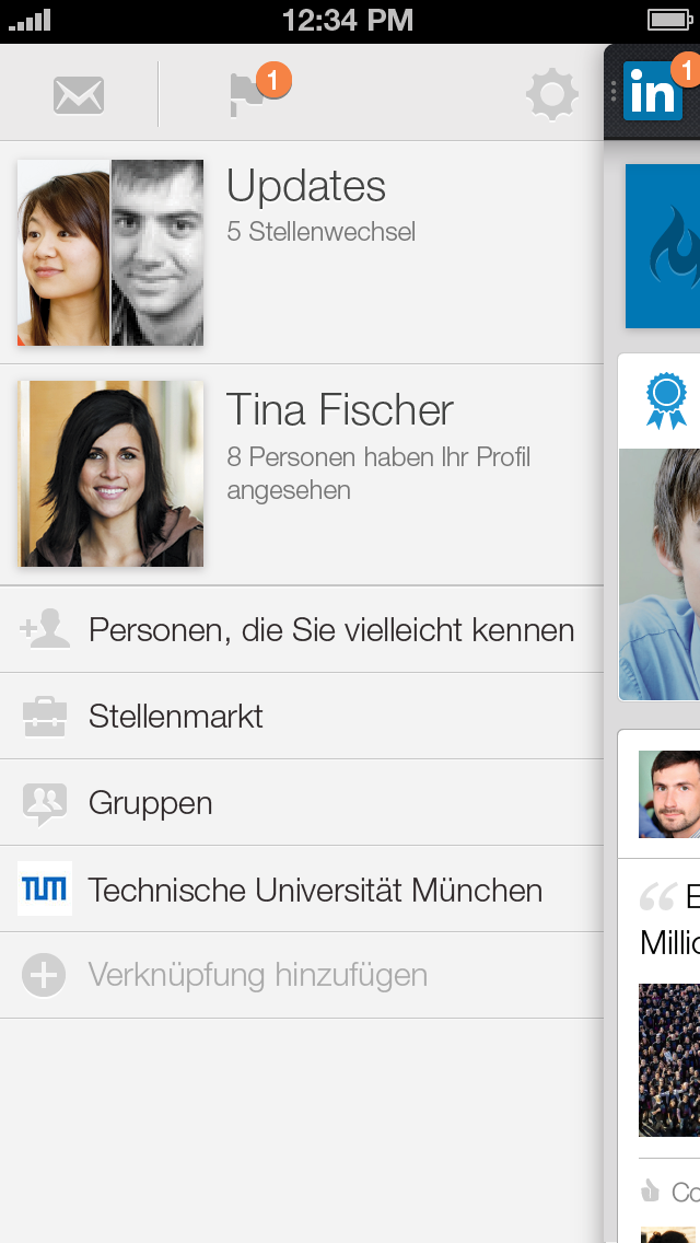 Screenshot LinkedIn Iphone5 Nav