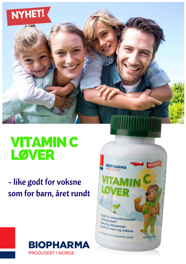 NYHET! VITAMIN C-LØVER - like godt for voksne som for barn, året rundt