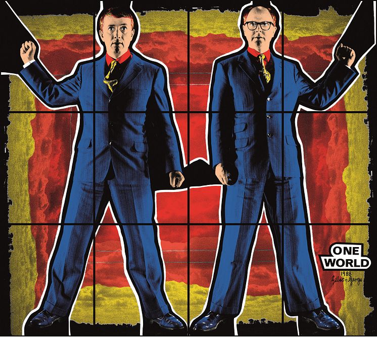 Gilbert & George,  ONE WORLD, 1988