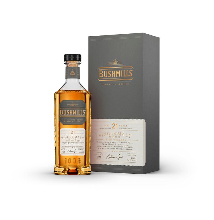 Bushmills 21YO  with Box 70cl - Bottle Shot