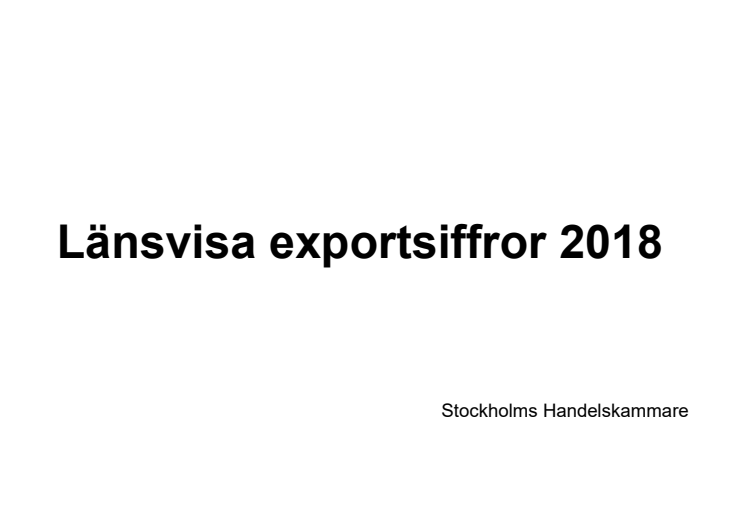 Sveriges varuexport 2018