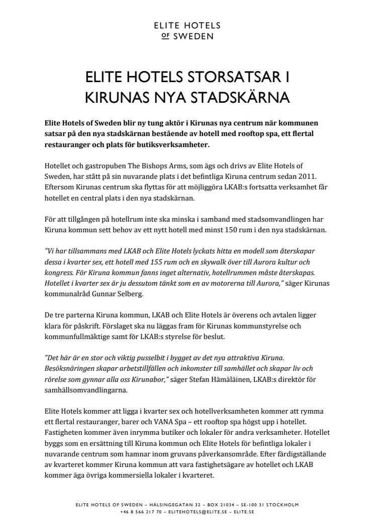 Elite Hotels storsatsar i Kirunas nya stadskärna_Pressmeddelande.pdf