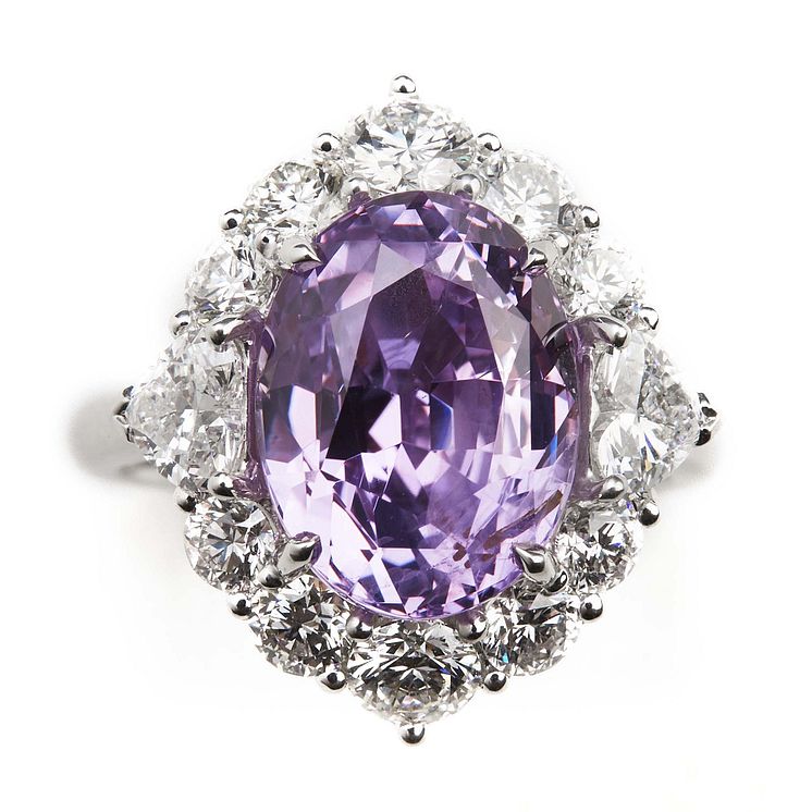 WIN: A Ceylon sapphire and diamond ring
