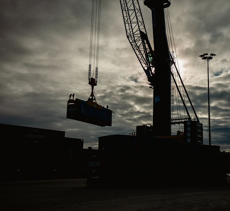 First container delivery port of Arendal 231023