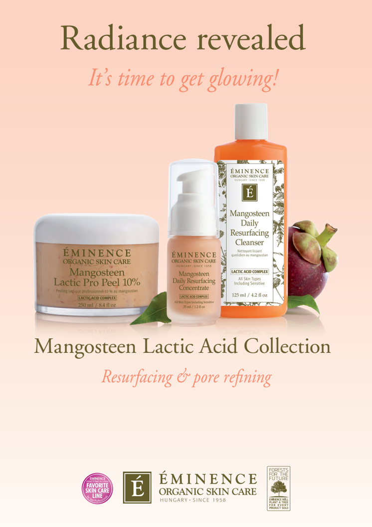 Éminence lanserar Mangosteen Lactic Acid Collection