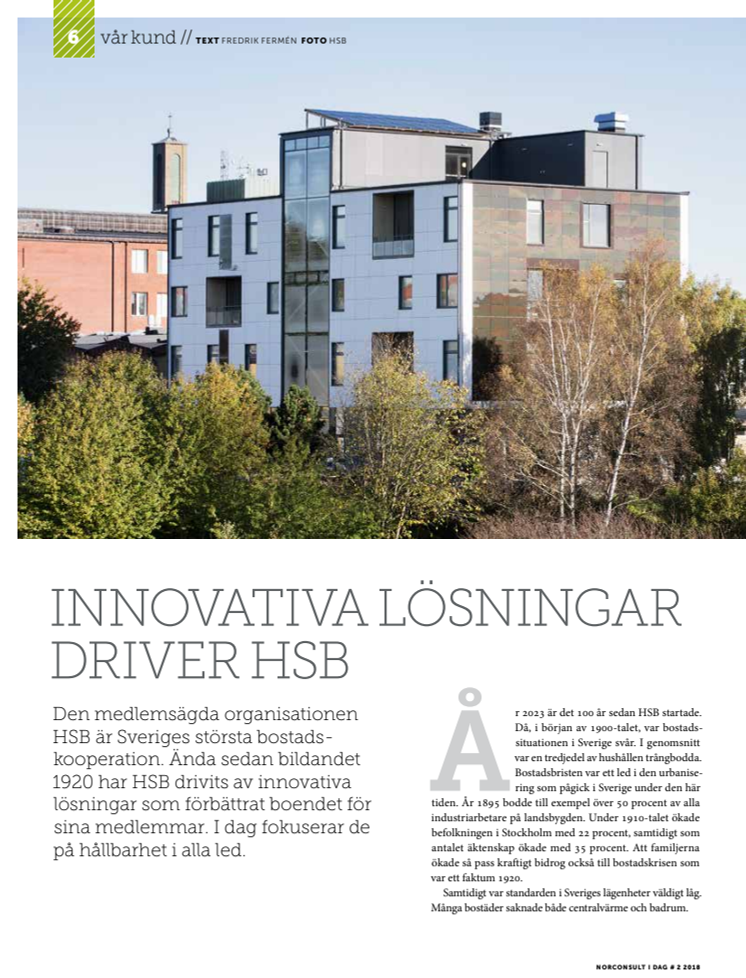 Innovativa lösningar driver HSB