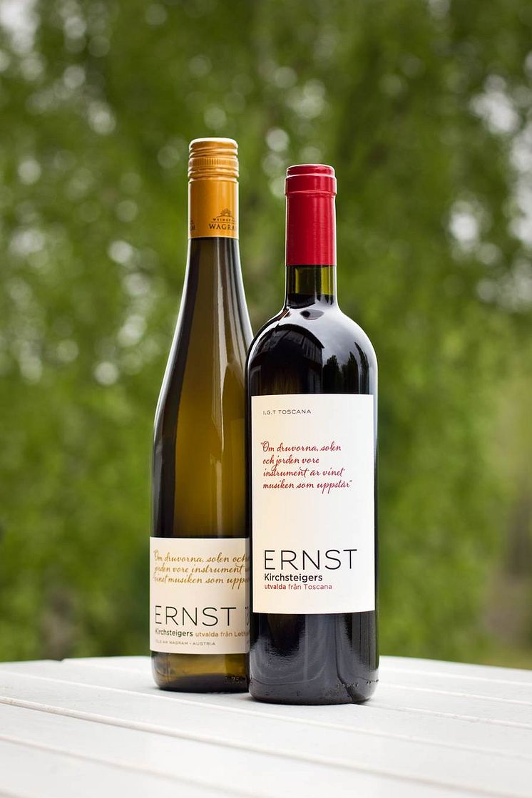 Ernst utvalda vita & röda vin