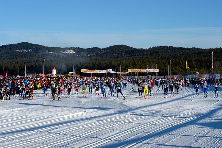 Tjejvasan 2016-02-27, starten i Oxberg