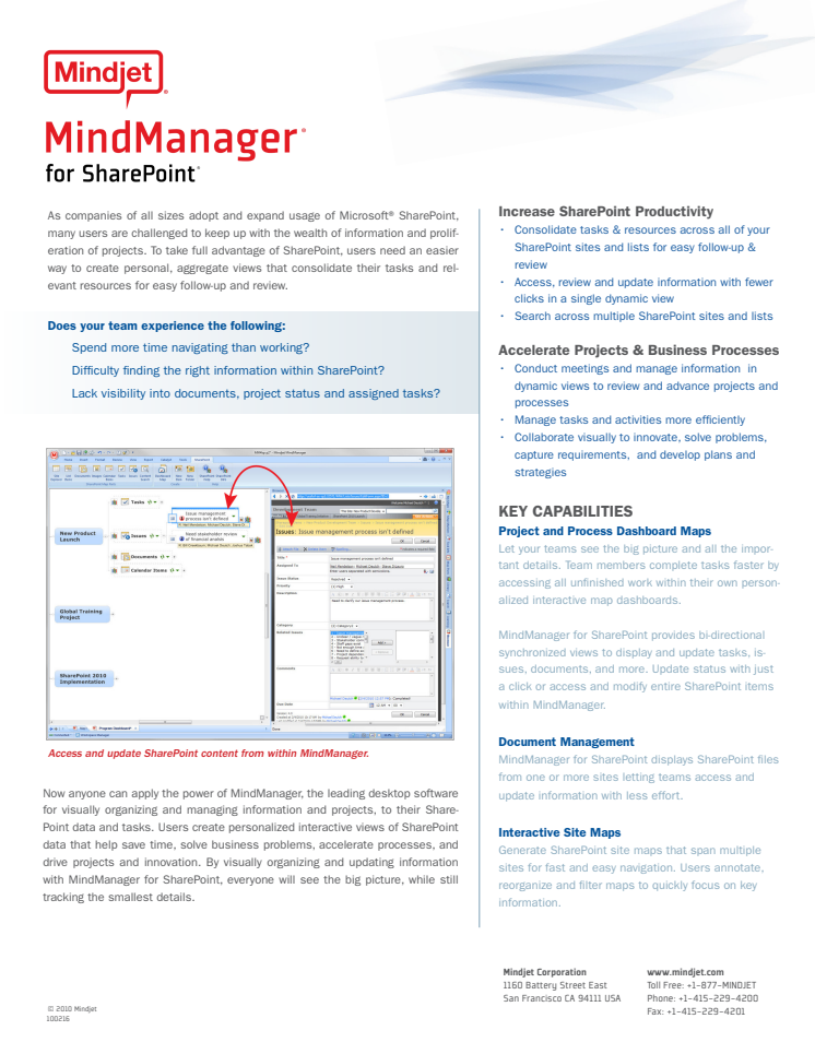 Informationsblad - MindManager for SharePoint