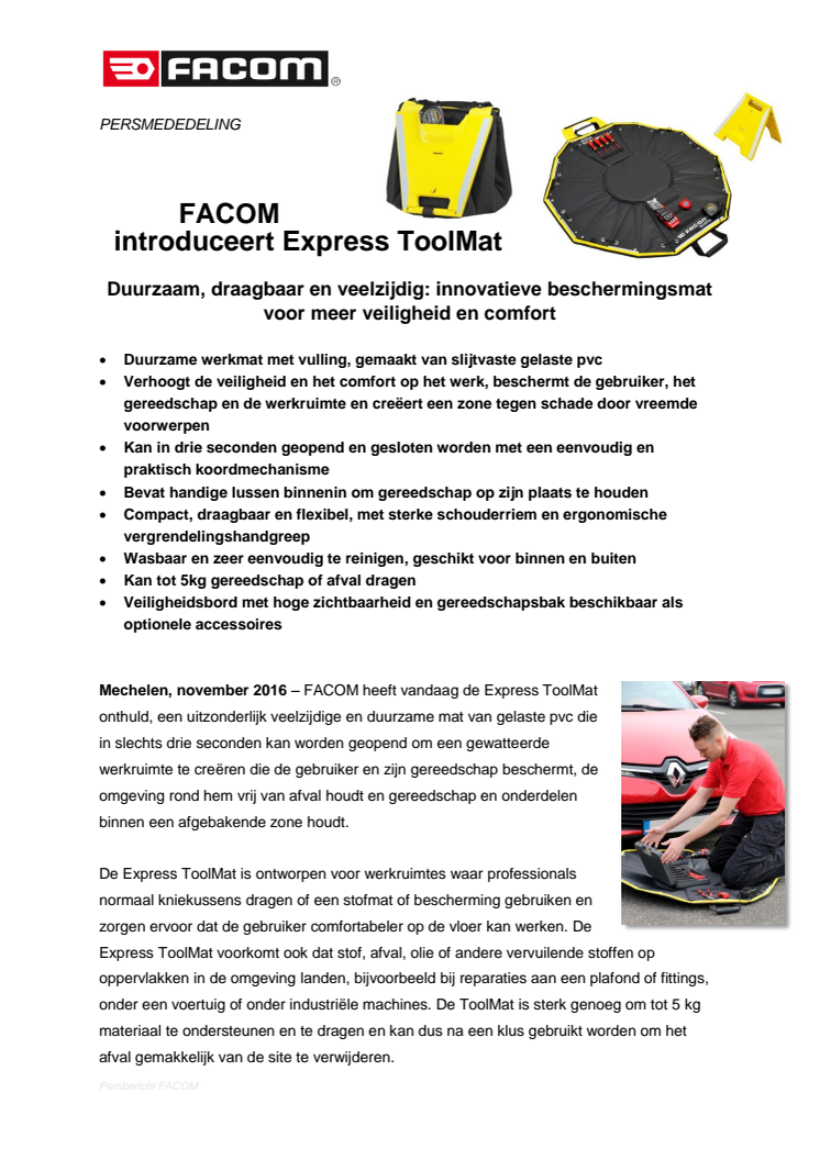 FACOM introduceert Express ToolMat