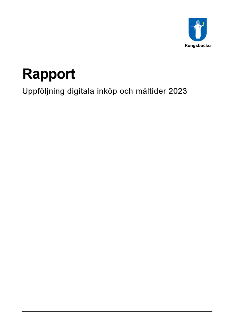 Uppföljning digitala inköp och måltider 2023