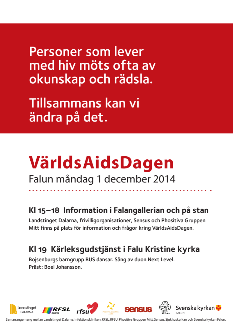 Världsaidsdagen - program
