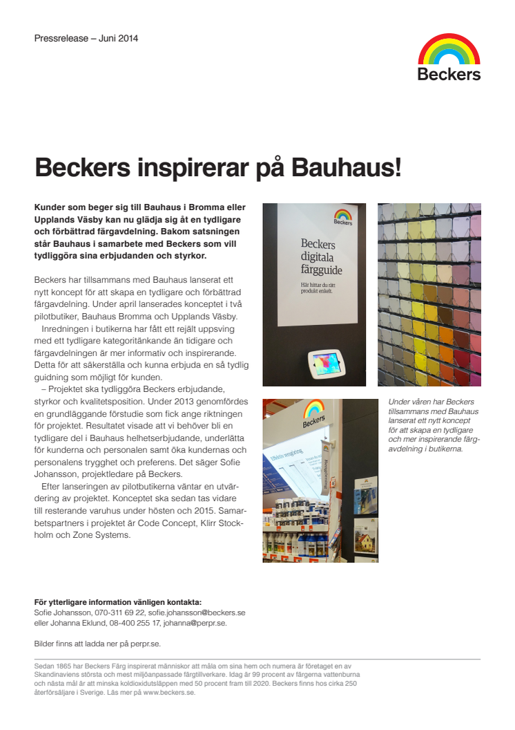 Beckers inspirerar på Bauhaus!